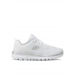 7s SKECHERS 12615-WSL Gracefoul Get-Connected wmn's shoe - white/silver